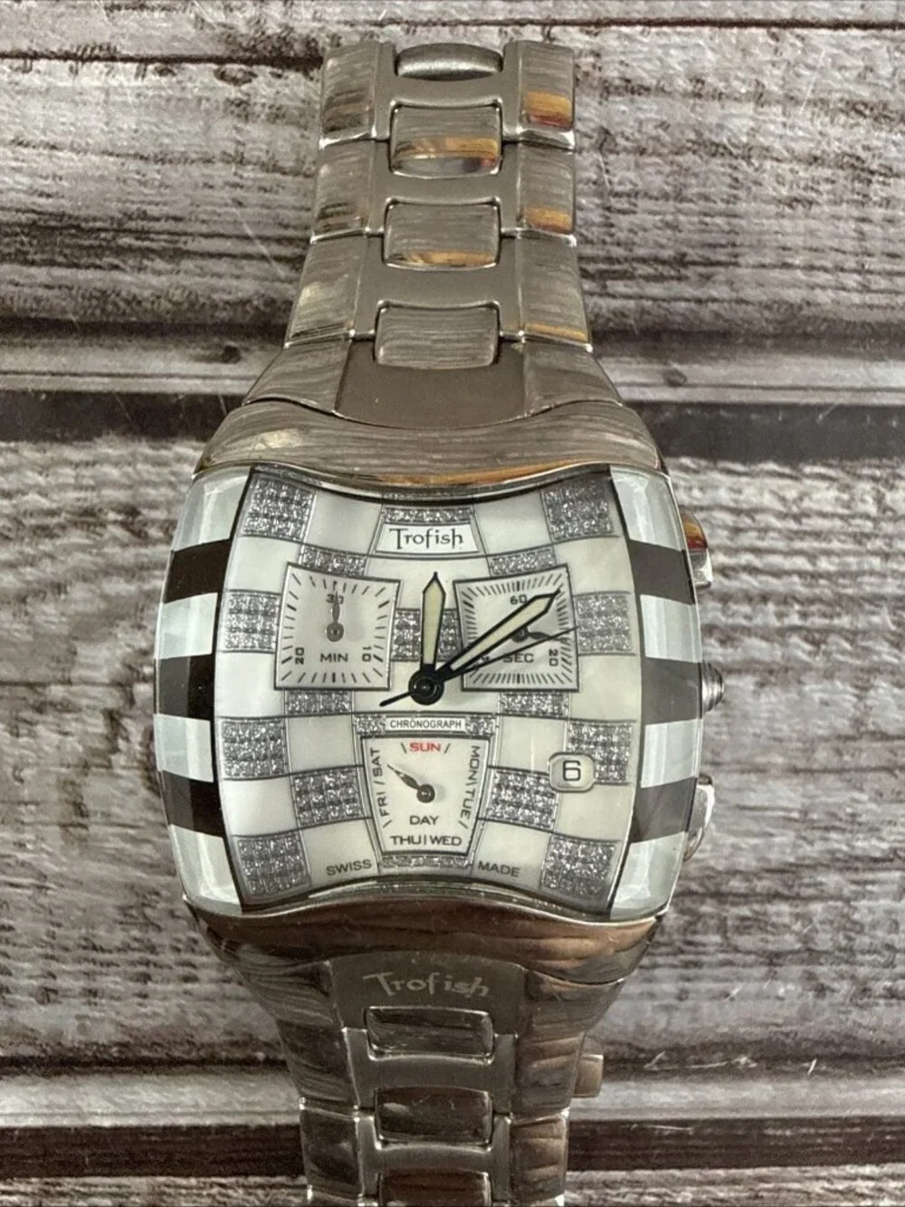 Trofish Swiss Quartz chronograph stainless steel watch
